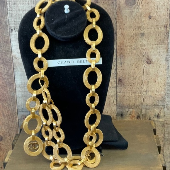 Chanel, CC Gold chain link belt,  1990 Rare find - Picture 2 of 5